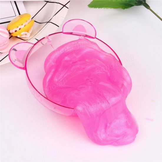 6PCS DIY Colorful Animals Slime 8cm Crystal Mud Putty Plasticine Blowing Bubble Toy Gift