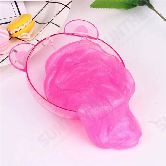 6PCS DIY Colorful Animals Slime 8cm Crystal Mud Putty Plasticine Blowing Bubble Toy Gift