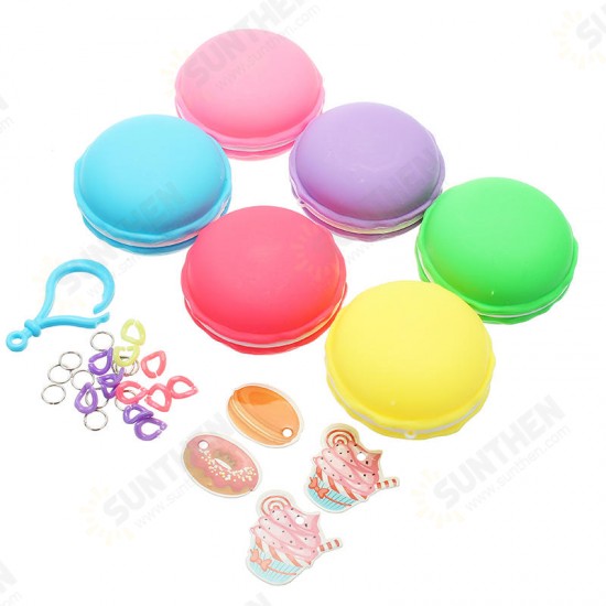 6PCS Macaron Slime Macaroon 5.5cm Crystal Clay Rubber Mud Intelligent Hand Gum Plasticine DIY Toy Gift