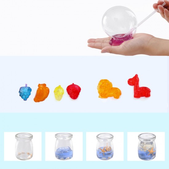 DIY Crystal Slime Kit 10 Colors Fluffy Clay Stress Relief Soft Plasticine Toys