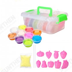 DIY Crystal Slime Kit 10 Colors Fluffy Clay Stress Relief Soft Plasticine Toys DIY Crystal Slime Kit 10 Colors Fluffy Clay Stress Relief Soft Plasticine Toys