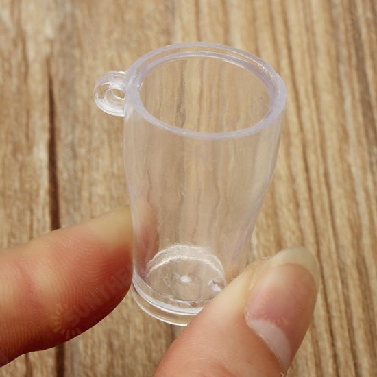 DIY Mini Cup Creamy Soil Sticks Goblets Sticky Minerals Mini Transparent Plastic Cooking