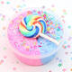 DIY Three Color Slime Lollipop Snowflake Mud Cotton Star Decompression Stress Reliever Toy 60ml