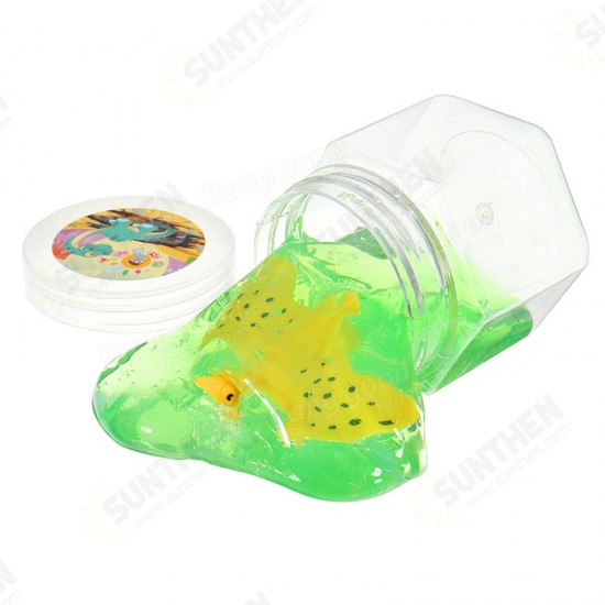 Dinosaur Animal Crystal Mud Hex Bottle Transparent Slime DIY 5.5cm*5.7cm Plasticine Toy Gift