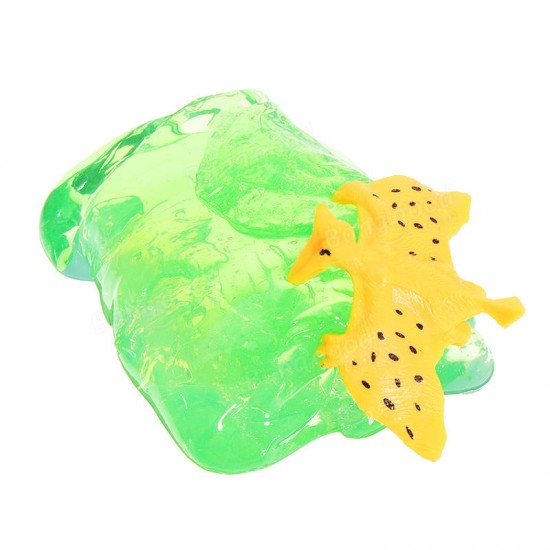 Dinosaur Animal Crystal Mud Hex Bottle Transparent Slime DIY 5.5cm*5.7cm Plasticine Toy Gift