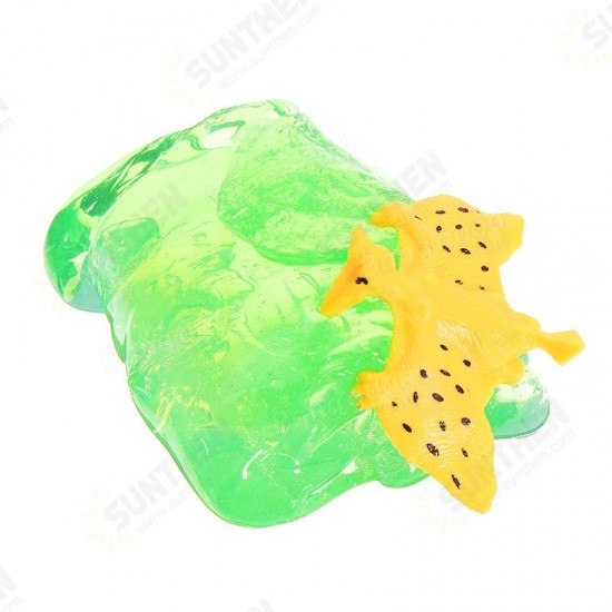 Dinosaur Animal Crystal Mud Hex Bottle Transparent Slime DIY 5.5cm*5.7cm Plasticine Toy Gift