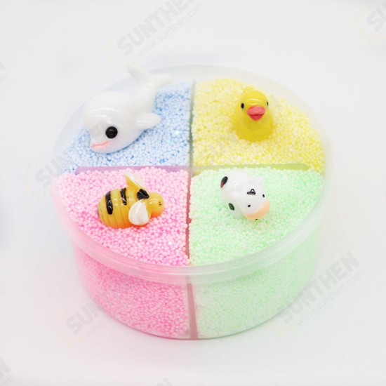 Four-color Slime Unmixed Fruit Dessert Animal Snow Rice Cotton Mud Clay 120ml