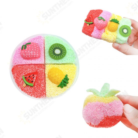 Four-color Slime Unmixed Fruit Dessert Animal Snow Rice Cotton Mud Clay 120ml