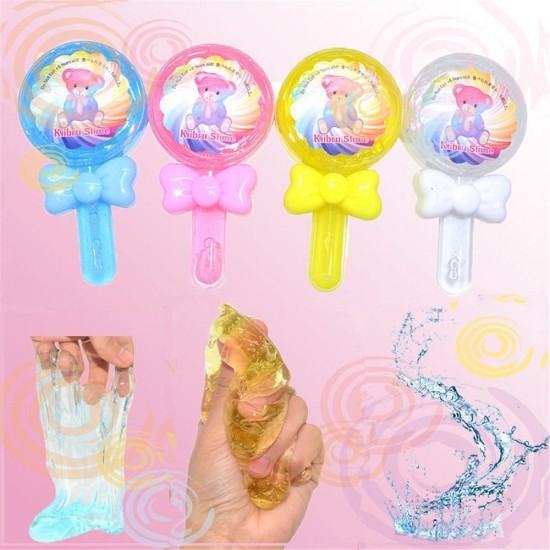 Lollipop Slime 12.5*6.5*2.5CM Transparent Jelly Mud DIY Gift Toy Stress Reliever