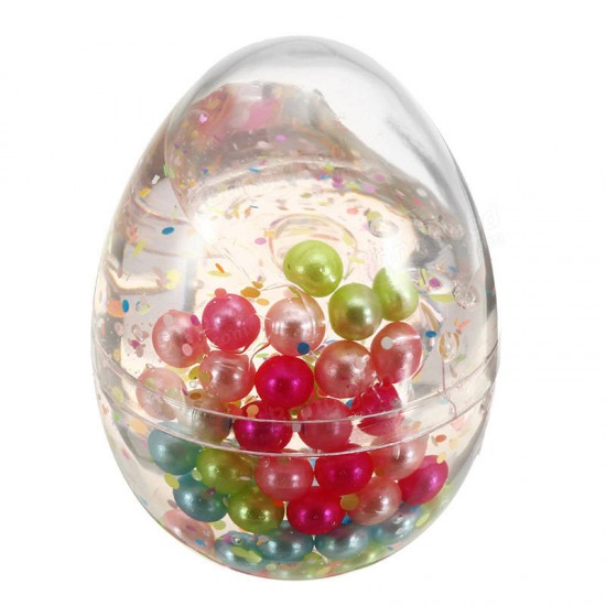 Slime Pearl Ball Simulated Egg Shape Bottle Crystal Mud Collection Stress Reliever Gift Decor Toy