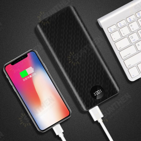 20000mAh 18W DIY Power Bank Case LCD Display For iPhone XS 11Pro Mi10 Note 9S POCO X2 Huawei P40 Pro 5G