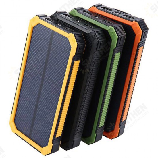 20000mAh DIY Large Capacity LED Light Solar Power Bank Case For iPhone X XS HUAWEI P30 Mate 30 5G Oneplus 7 Mi9 9Pro S10+ Note 10 5G