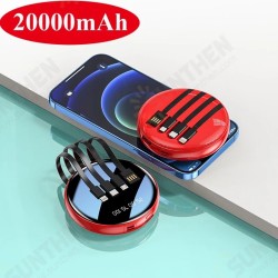 20000mAh DIY Power Bank Case Portable External Battery Charger Powerbank Shell Built in 4 Cable for iPhone 12 Pro Max 20000mAh DIY Power Bank Case Portable External Battery Charger Powerbank Shell Built in 4 Cable for iPhone 12 Pro Max