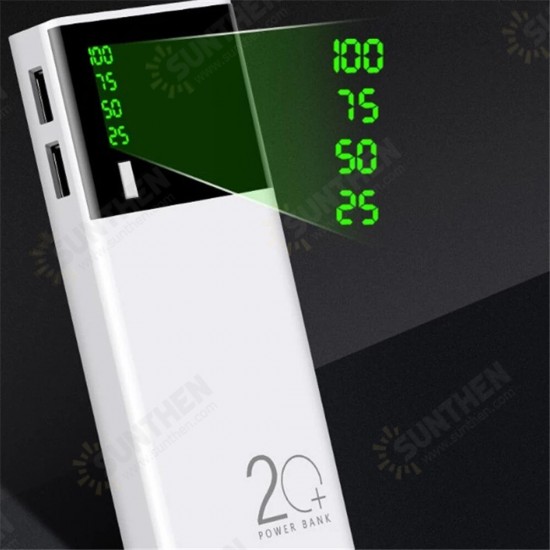 20000mAh LED Digital Display Large Capacity DIY Power Bank Case For iPhone X XS 11Pro Huawei P30 Pro Mate 30 5G 9Pro K30 S10+ Note 10 5G