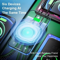 20000mAh Portable Qi Wireless Charger Power Bank With USB-C + USB-A * 2 Fast Charging For iPhone 13 Pro Max 20000mAh Portable Qi Wireless Charger Power Bank With USB-C + USB-A * 2 Fast Charging For iPhone 13 Pro Max