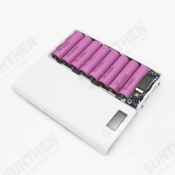 8 x 18650 2A 2 USB Ports LCD Display 20000mA Battery Case Power With LED Light Bank Box For iPhone X XS Mi9 Mi8 S9 S10 8 x 18650 2A 2 USB Ports LCD Display 20000mA Battery Case Power With LED Light Bank Box For iPhone X XS Mi9 Mi8 S9 S10