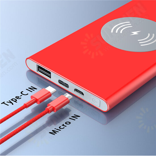 8000mAh DIY Wireless Power Bank Case Wireless Charger Fast Charging For iPhone XS 11Pro Huawei P40 Pro Mi10 S20+ Note 20