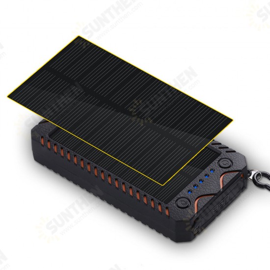 DIY 10000mAh LED Flashlight Portable Solar Fast Charging Power Bank Case For iPhone XS 11Pro Huawei P30 Pro Mate 30 S20 5G