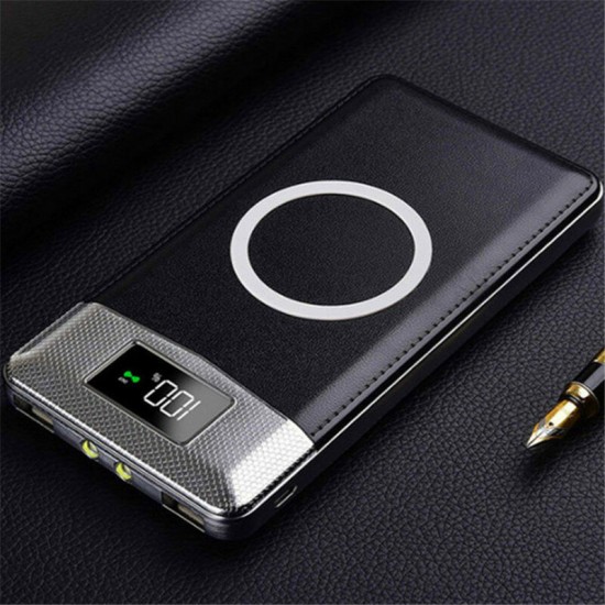 DIY Power Bank Case 10000mAh Wireless Charger LCD Digital Display Fast Charging Powerbank Kit For iPhone XS11Pro Mi10 Note 9S