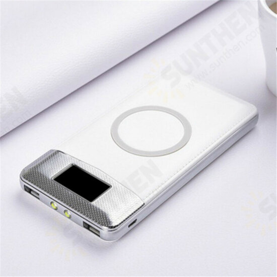 DIY Power Bank Case 10000mAh Wireless Charger LCD Digital Display Fast Charging Powerbank Kit For iPhone XS11Pro Mi10 Note 9S