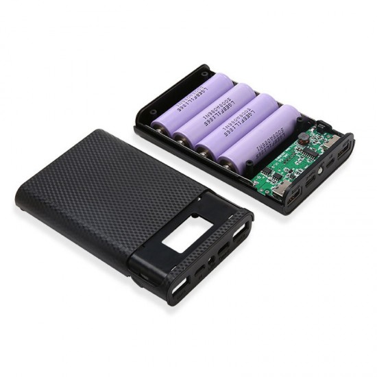 DIY Power Bank Case 4pcs 18650 Battery Box Mobile Power Pack Material Welding-free Power Bank Kit For iPhone 8Plus XS 11Pro MI10 Note 9S