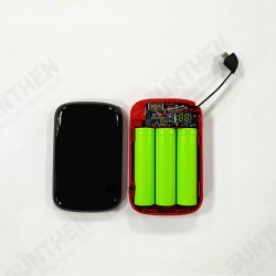 DIY Power Bank Case Portable Charger with Cable For iPhone XS 11Pro Mi10 Note 9S DIY Power Bank Case Portable Charger with Cable For iPhone XS 11Pro Mi10 Note 9S