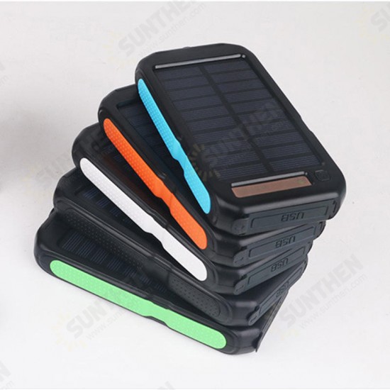 LED Light 10000mAh Dual USB Water-Proof Dust-Proof Shock-Proof DIY Solar Power Bank Case Kit