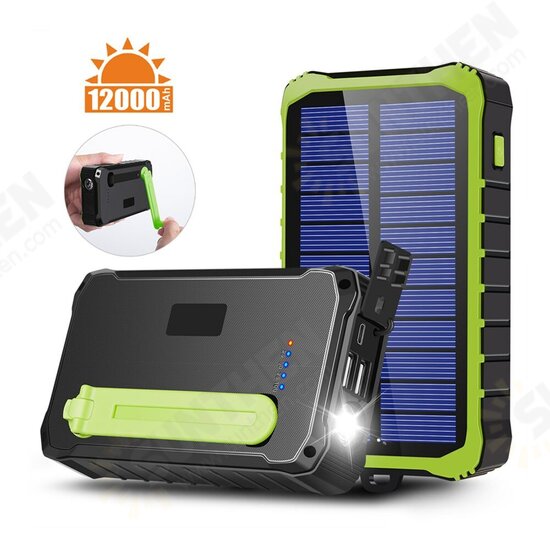 WTKD-083 12000mAh Hand Crank Emergency Solar Power Phone Charger Power Bank for Samsung Galaxy S21 Note S20 ultra Huawei Mate40 P50 OnePlus 9 Pro for iPhone 12 Pro Max