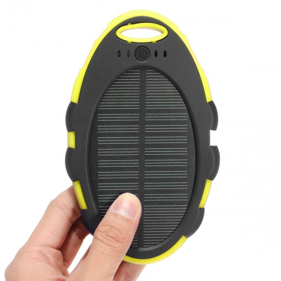 Diy 5000mAh Dual USB Backup Portable Charger Solar Power Bank Case for Mobile Phone