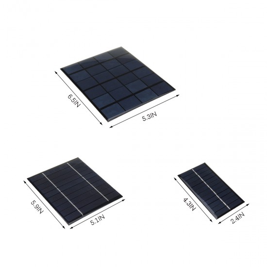 Portable Solar Power Panel 1W 2.5W 3.5W 6V USB For Battery Cell Phone Charger