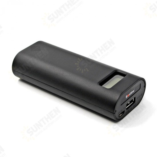 E4S LCD Display 2 Slot 18650 Li-ion Battery USB Battery Charger Power Bank for Mobile Phone