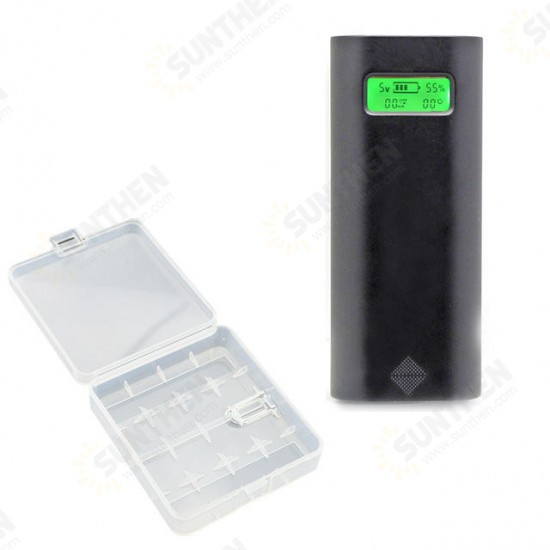 E4S LCD Display 2 Slot 18650 Li-ion Battery USB Battery Charger Power Bank for Mobile Phone