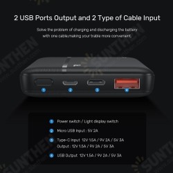 I1015P 10000mAh Power Bank External Battery Power Supply With 18W USB-C PD QC4.0+ & 18W QC3.0 USB-A Support PPS AFC FCP Fast Charging I1015P 10000mAh Power Bank External Battery Power Supply With 18W USB-C PD QC4.0+ & 18W QC3.0 USB-A Support PPS AFC FCP Fast Charging