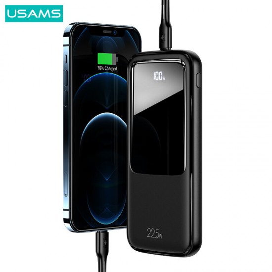 US-CD161 22.5W 37Wh 10000mAh Power Bank External Battery Power Supply With 22.5W USB-C PD QC4.0+ QC3.0 USB-A * 2 Support AFC FCP SCP Fast Charging