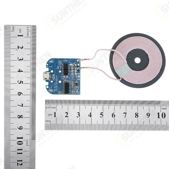 10pcs Qi Wireless Charging Receiver Charger Module USB Phone Charger Board DC 5V 2A 10W for Electronic DIY