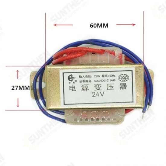 15W EI57 Power Transformer Input AC 220V to AC 6V 9V 12V 15V 18V 24V Output Single/Double Ferrite Copper Core Voltage