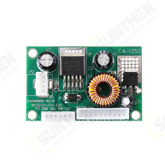 3pcs DC12V to DC5V/3.3V 3A Converter Step Down Module CA-1253 Power Supply Board