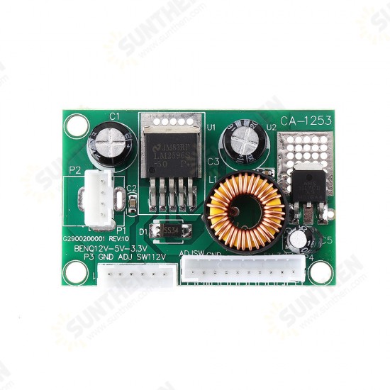 5pcs DC12V to DC5V/3.3V 3A Converter Step Down Module CA-1253 Power Supply Board