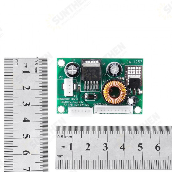 5pcs DC12V to DC5V/3.3V 3A Converter Step Down Module CA-1253 Power Supply Board