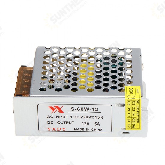 AC 100-240V to DC 12V 5A 60W Switching Power Supply Module Driver Adapter LED Strip Light