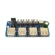 Power Expansion Module Button Control 5V 4-way USB Distribution Board Power Supply Hub Power Expansion Module Button Control 5V 4-way USB Distribution Board Power Supply Hub