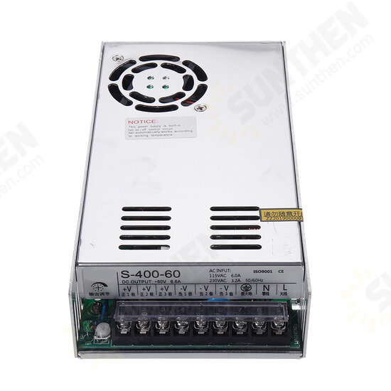 RD6006/RD6006-W LED Switching Power Supply S-400W-48V/DC12V/24V/36V/60V 8.3A-33.3A Support Monitoring Transformer Lighting