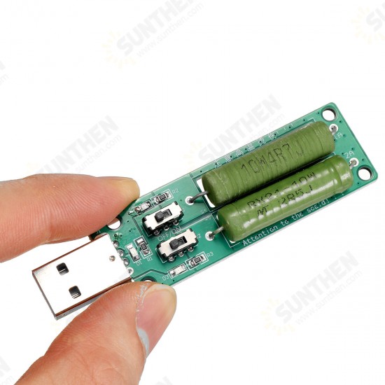 USB Electronic Load Aging Resistance Charger 3A/2A/1A Discharge Charging Bank Mobile Power Test with Adjustable Switch