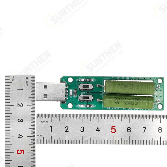 USB Electronic Load Aging Resistance Charger 3A/2A/1A Discharge Charging Bank Mobile Power Test with Adjustable Switch