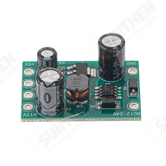 XH-M297 DC12-24V to DC12V 1A + 5V 0.1A DC-DC Non-isolated Switching Power Supply Module