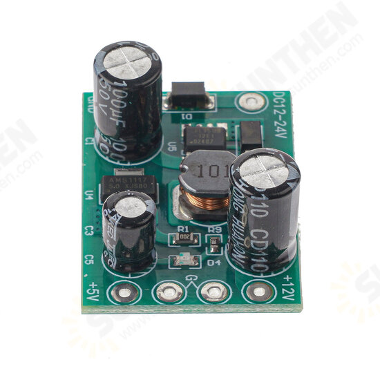 XH-M297 DC12-24V to DC12V 1A + 5V 0.1A DC-DC Non-isolated Switching Power Supply Module