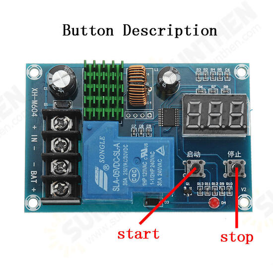 XH-M604 DC 6V To 60V 30A Storage Battery And Lithium Battery Charge Control Module Protect Switch