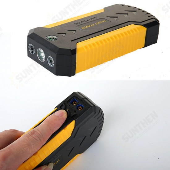 12V 82800mAh Jump Starter Engine Emergency Start Battery 4 USB Power Bank LED W/ Smart Clip