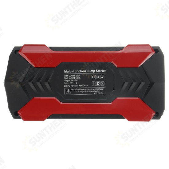 12V Car Jump Starter Battery Booster 4USB LED Emergency Auto Quick Charge Power Bank