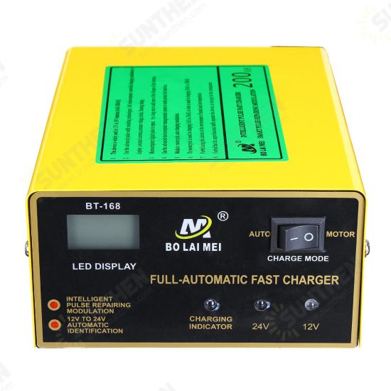 12V/24V 15A Auto Lead Acid Battery Charger Intelligent Pulse Repair LCD For Car Motorcycle 12V/24V 15A Auto Lead Acid Battery Charger Intelligent Pulse Repair LCD For Car Motorcycle